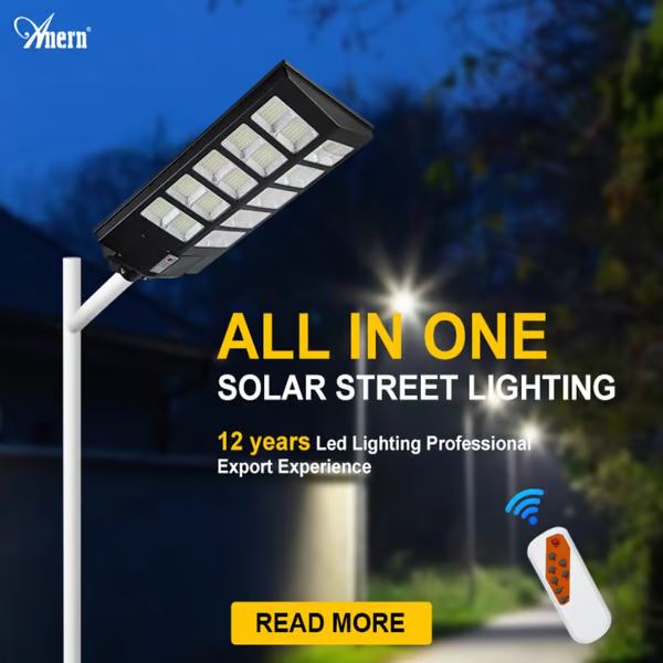 Anern Integrated Solar Garden Light Solar Street Lights AN-ISGL06-500W